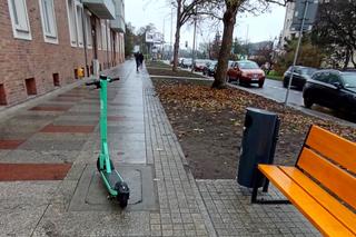 Porzucone hulajnogi w Szczecinie