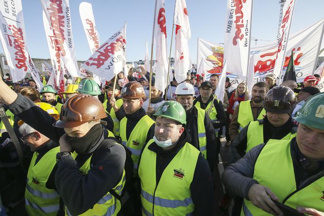 Protest "Solidarności" w Luksemburgu