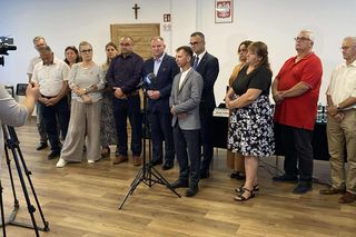 Konferencja wójta gminy Janów Podlaski ws. referendum dotyczącego jego odwołania