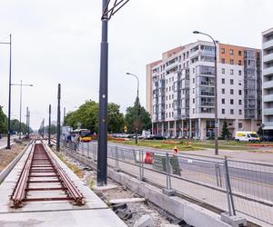 Budowa tramwaju na Stegny w Warszawie