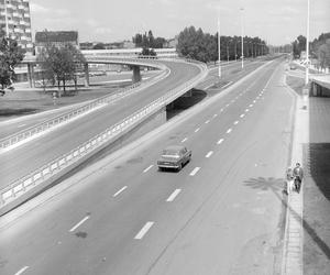 Budowa Trasy Łazienkowskiej w Warszawie 1974