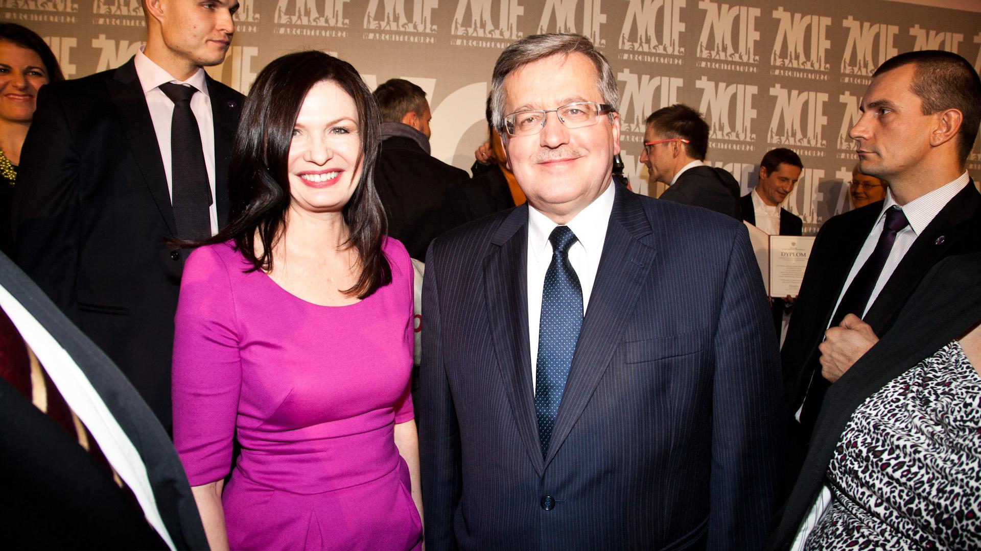 Ewa P. Porębska i Prezydent RP Bronisław Komorowski