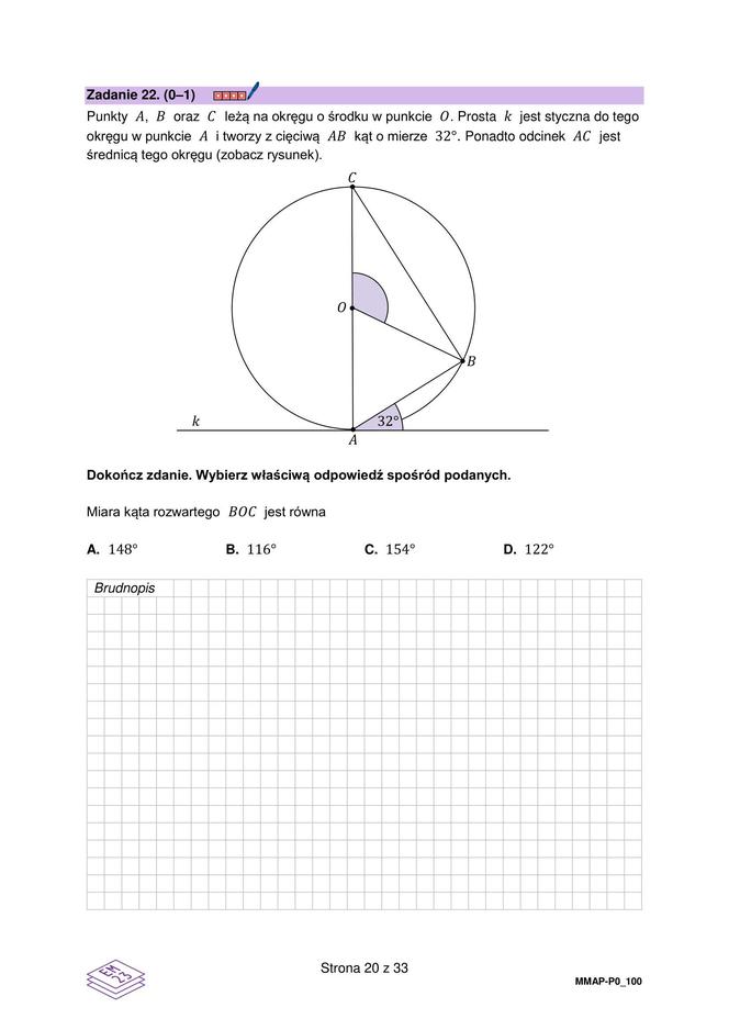 Arkusz maturalny z próbnej matematyki 2023