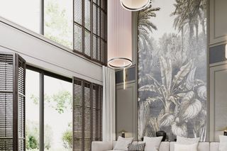 Nowoczesne wnętrza pod Warszawą w stylu modern classic, boho i japandi