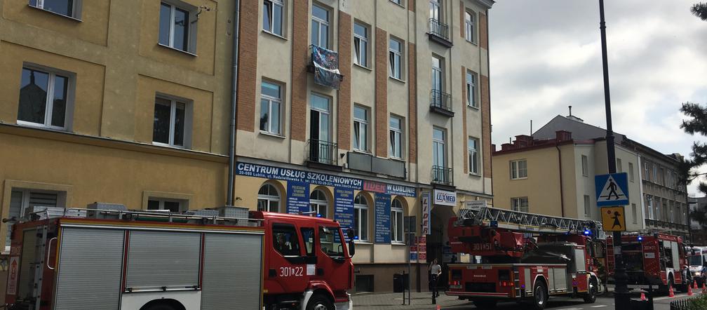 Lublin: Pożar w szkole w centrum miasta. Ewakuacja uczniów