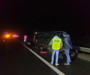 Koszmarny wypadek na S7. Kierowca lawety zginął, gdy ładował na nią zepsute auto [ZDJĘCIA]