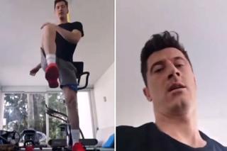 Lewandowski HARUJE na internetowym treningu Bayernu! Pokazał jak to wygląda [WIDEO]