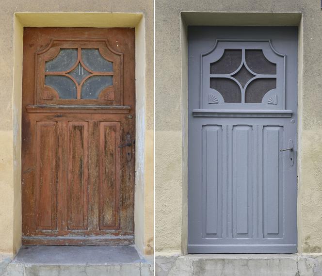 Metamorfoza starych drewnianych drzwi wejściowych