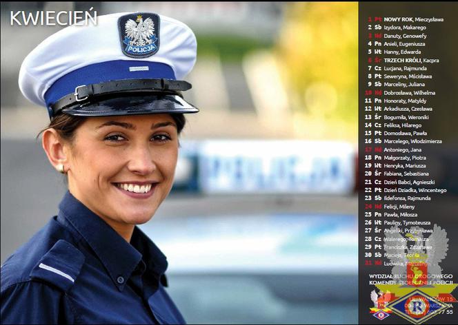 Kwiecień 2016 - kalendarz z policjantkami