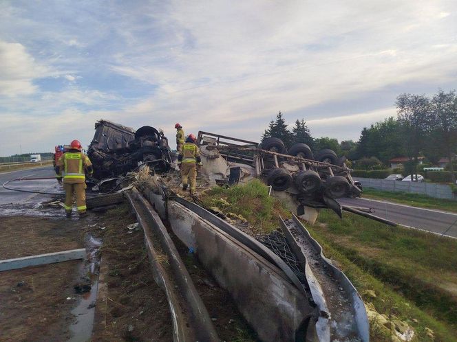 Wypadek na S5 w Lisim Ogonie