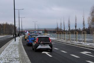 Przejechali nowym odcinkiem Trasy Górna