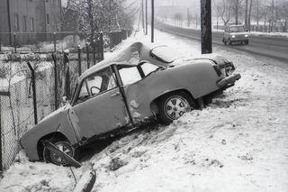 Rybnik zimą w latach 80.