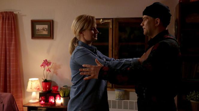 M jak miłość, odc. 1518. Sonia (Barbara Wypych), Leon (Dariusz Toczek)