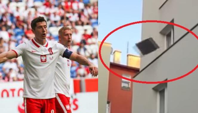 Szok! Mężczyzna wyrzucił telewizor po meczu Polska-Słowacja. Zdarzenie nagrał przypadkowy przechodzień [WIDEO]