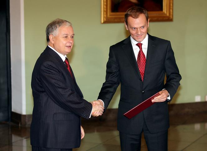 Lech Kaczyński i Donald Tusk