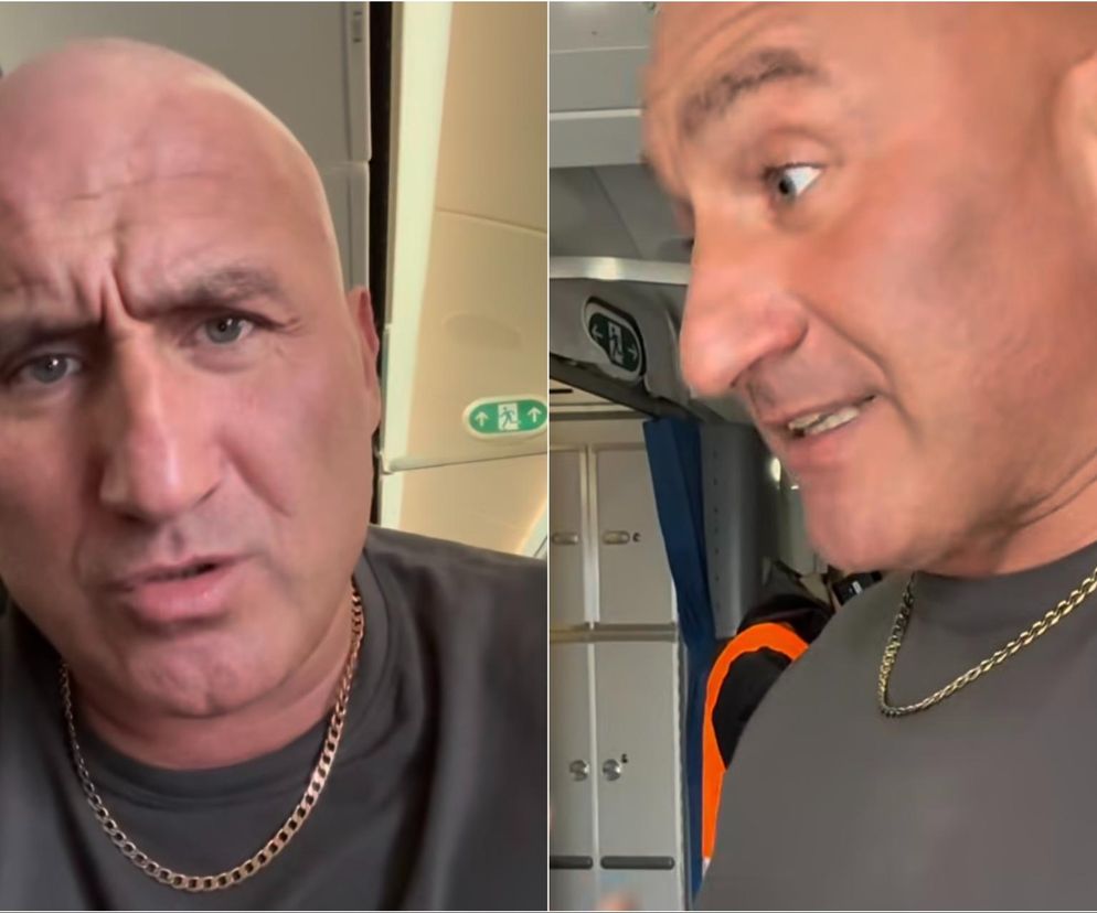 Marcin Najman w samolocie