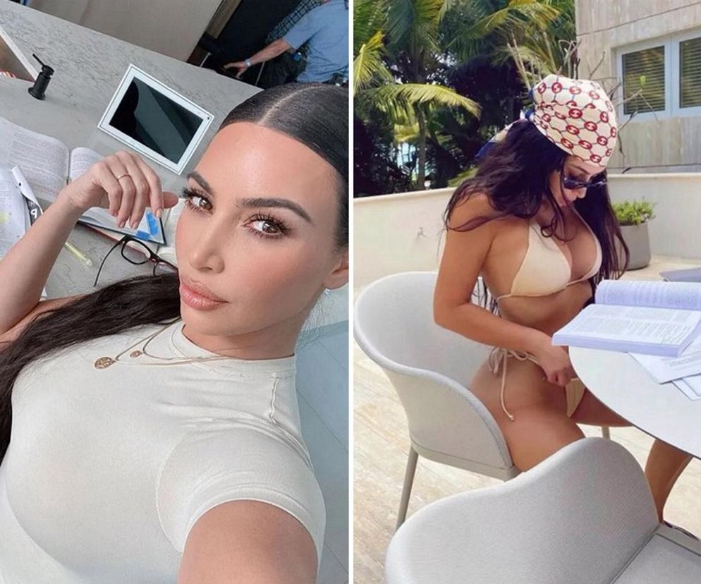 Kim Kardashian wściekła na wróżki. Obiecały jej, że zda egzamin adwokacki. Teraz uczy się w bikini
