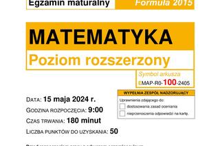 Matura 2024: matematyka. Arkusze CKE i odpowiedzi. Poziom rozszerzony [Formuła 2015]