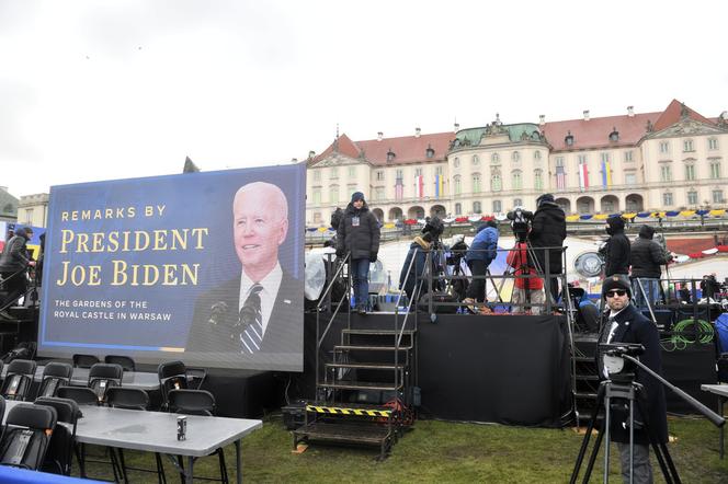 Tak wyglądają Arkady Kubickiego tuż przed przemówieniem Joe Bidena