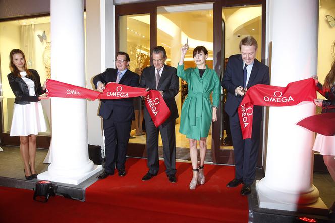Agnieszka Dygant na otwarciu salonu Omega