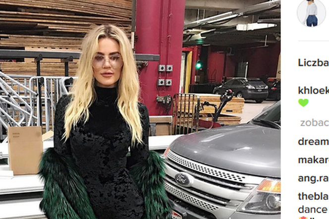 Khloe Kardashian w futrze