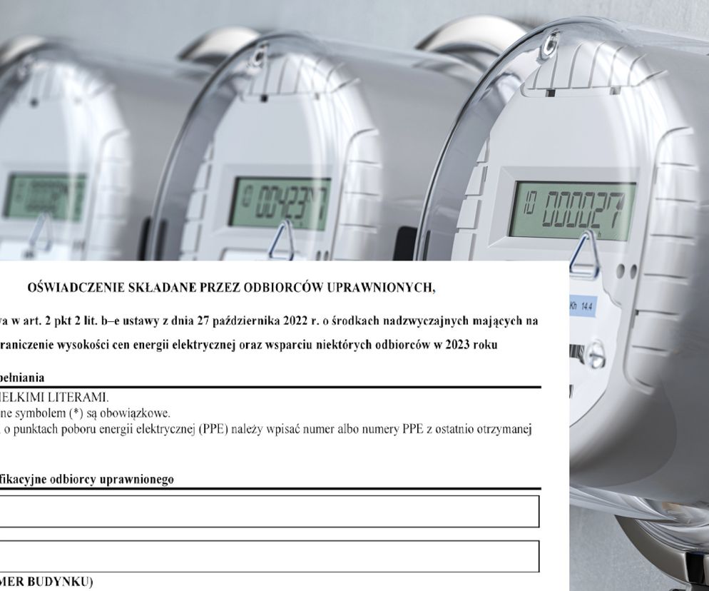 Oświadczenie o zamrożeniu cen prądu, Oświadczenie odbiorcy uprawnionego 2023