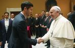 Piłkarze Bayernu Monachium na audiencji u papieża Franciszka