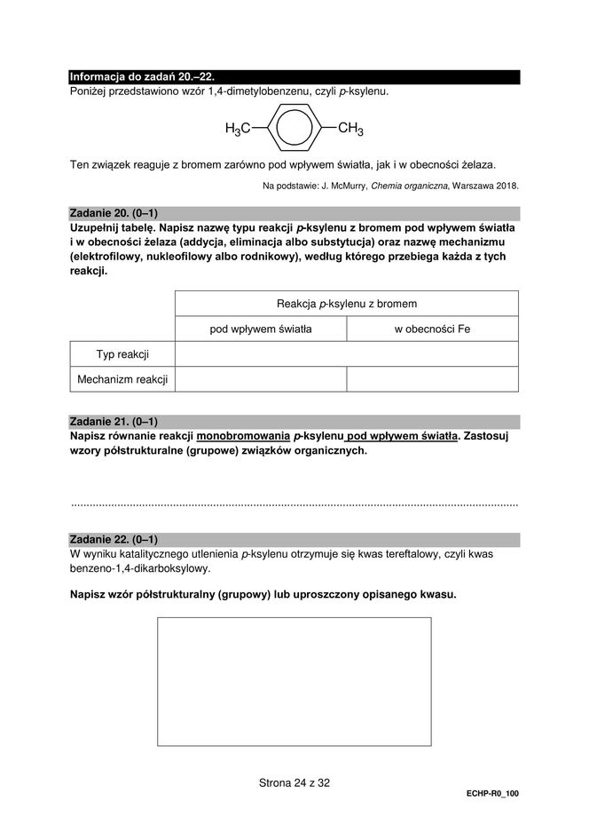 Matura 2025 chemia rozszerzona - arkusz CKE 16.05.2025 - Formuła 2015