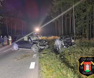 Wypadek na trasie Nietążkowo - Podśmigiel. Ranne cztery osoby