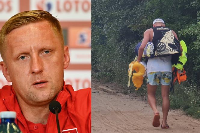 Kamil Glik na wakacjach na Mazurach