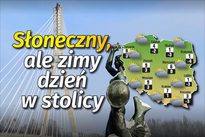 Słoneczny, ale zimy dzień w stolicy