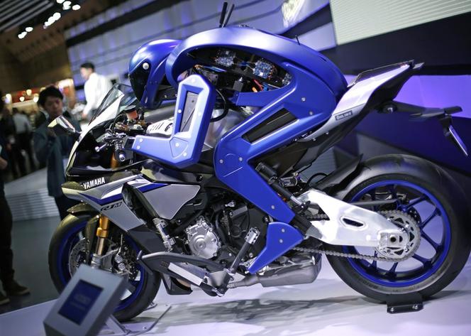 Yamaha's autonomous motorcycle-riding humanoid concept
