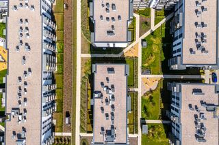 Nowe osiedla na pograniczu Kamionka i Grochowa w Warszawie