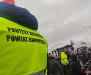 Protest rolników w Elblągu na S7