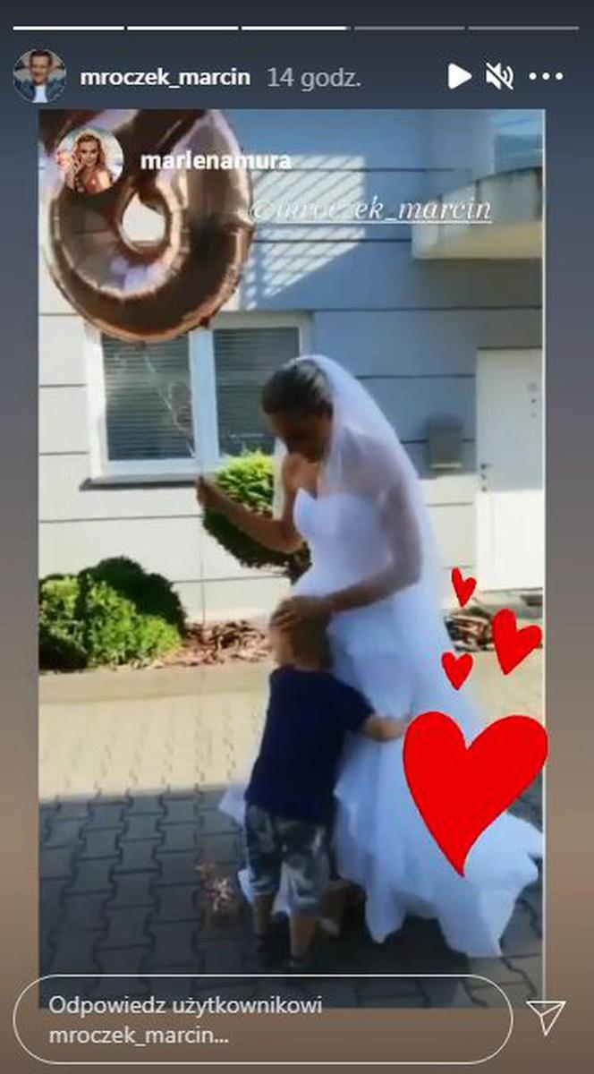 M jak miłość: żona Marcina Mroczka, Marlena Muranowicz z synem świętuje 8 rocznicę ślubu