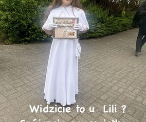 Pierwsza Komunia Święca córki Iwony Węgrowskiej 