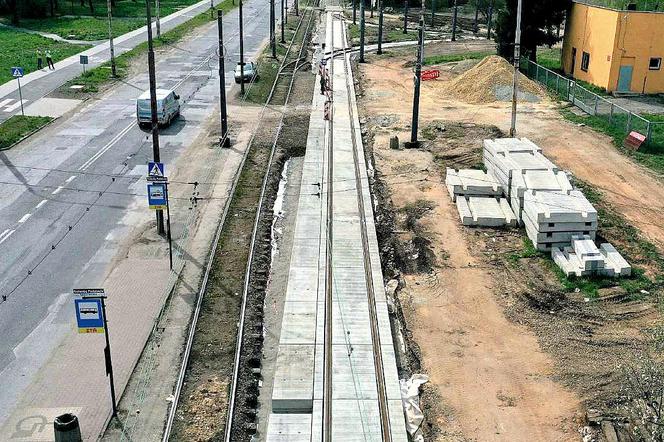 Dąbrowa Górnicza: weekend bez tramwajów w Gołonogu – kolejny etap prac zrealizowany