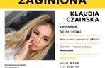Pilne! Zaginęła Klaudia Czaińska. 24-latka wyszła z domu i przepadła bez wieści