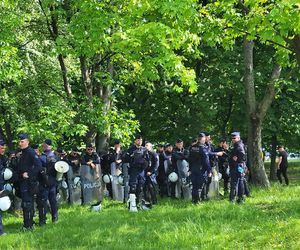 Kibice na meczu Pogoń - Legia