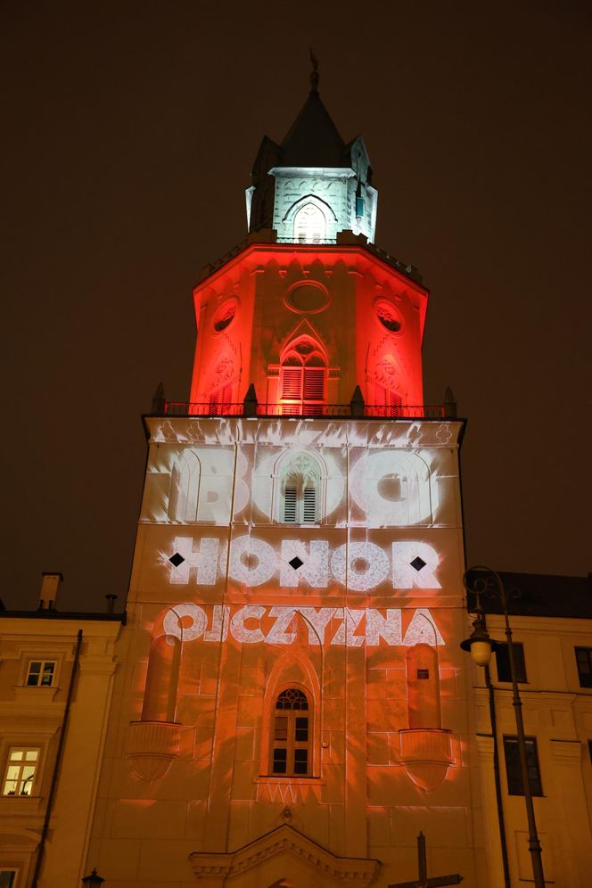 „Ojcowie Niepodległej” – wyjątkowy mapping na Wieży Trynitarskiej w Lublinie przed 11 listopada