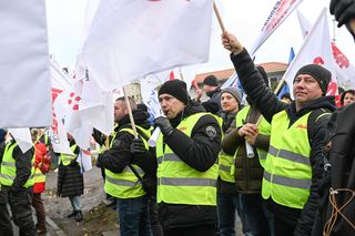 Protest związkowców w Szczecinie
