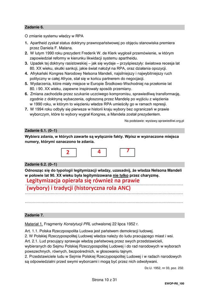 Matura 2025 WOS rozszerzony: odpowiedzi do wszystkich zadań z arkusza CKE - Formuła 2015 [13.05.2025]
