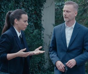 M jak miłość odc. 1872 po wakacjach. Magda (Anna Mucha), Andrzej Budzyński (Krystian Wieczorek)