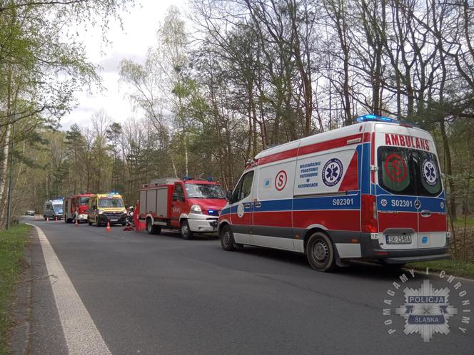 Tragedia na drodze w Tychach. Zginął 43-letni motocyklista. Jechał za szybko