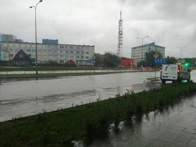 Białystok. Ulewa nad miastem 21.08.2019