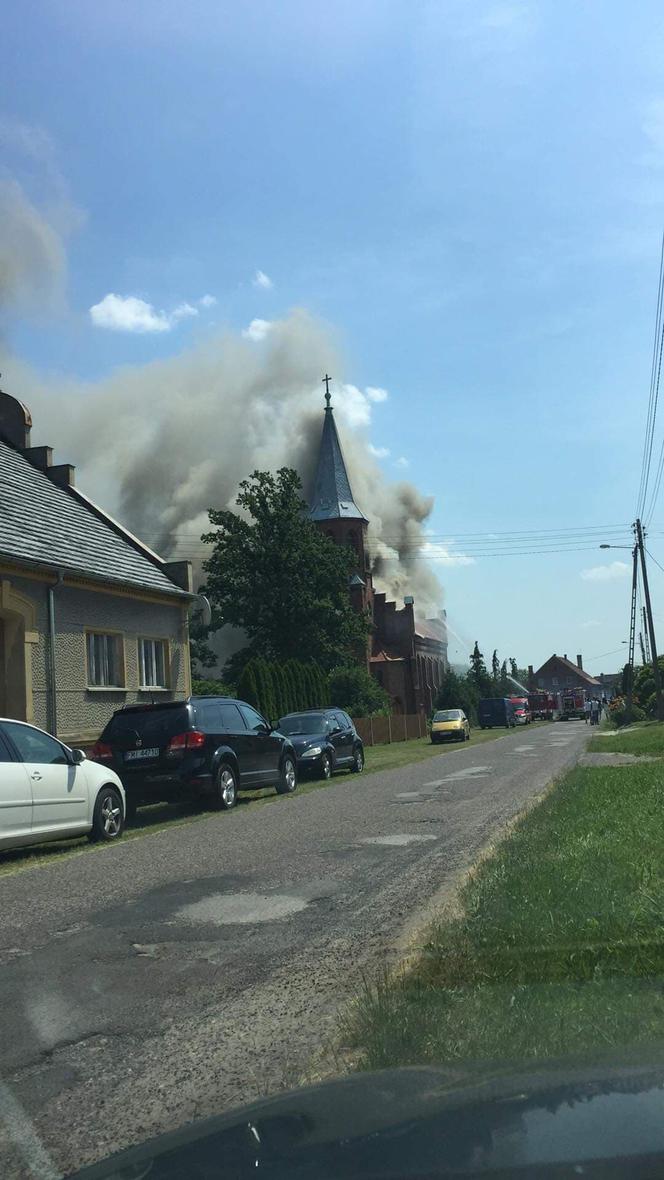 Pożar kościoła w Lutolu Suchym