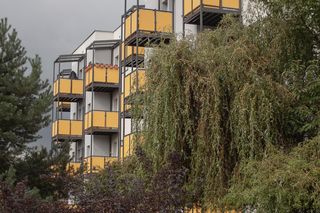 Blok przy Fredry 7 w Katowicach po termomodernizacji