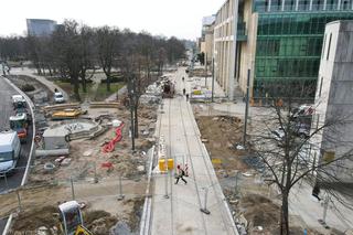 Na nowe torowisko na fragmencie ul. Św. Marcin oraz ul. Towarowej wjechał po raz pierwszy pojazd szynowy z taboru poznańskiego MPK