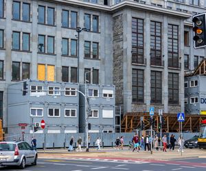 Gmach Banku Gospodarstwa Krajowego w Warszawie w trakcie remontu