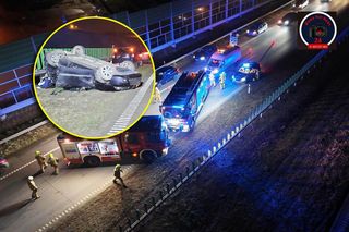 Dachowanie na S8 w kierunku Warszawy! Jedna osoba poszkodowana [ZDJĘCIA]